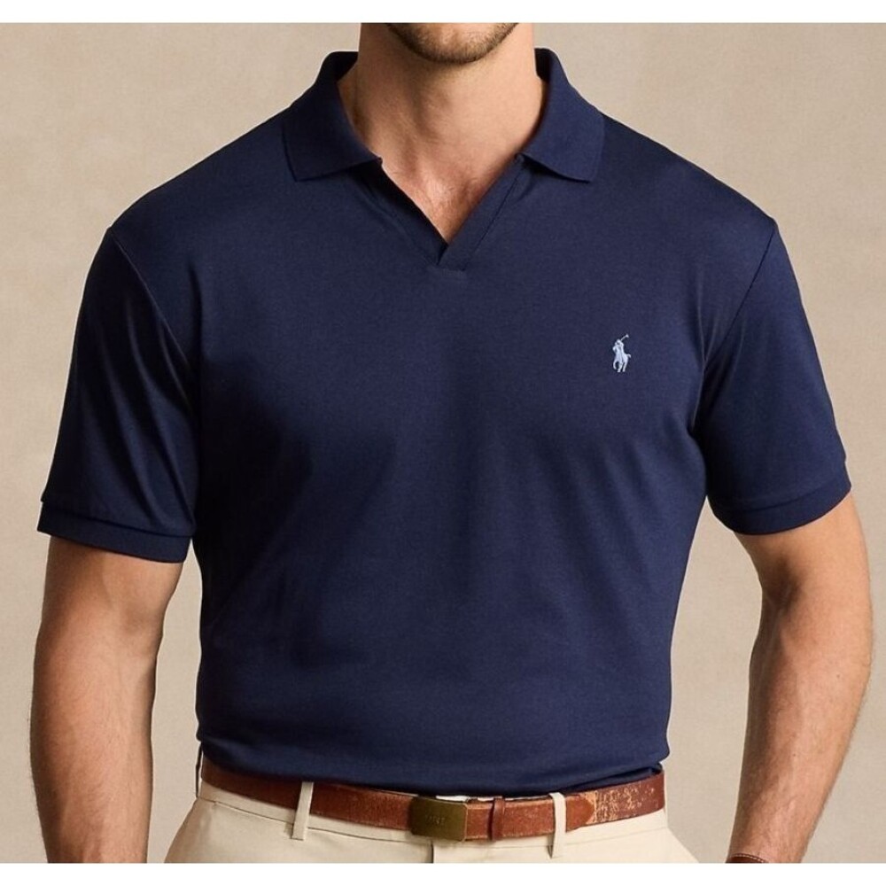 3XB Big & Tall Polo Ralph Lauren French Navy Jonny Collar Polo Shirt 60" Chest